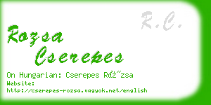 rozsa cserepes business card